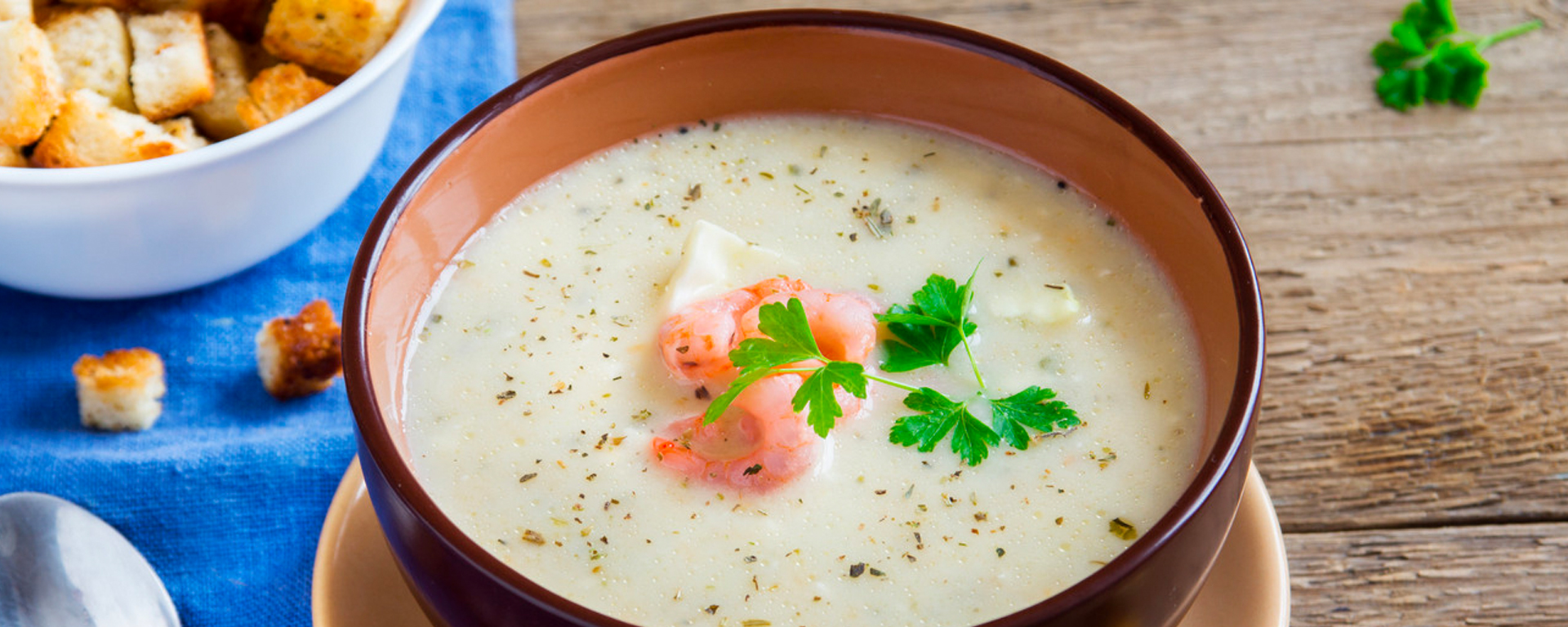Cheese Potato Soup with Seafood | Salerno